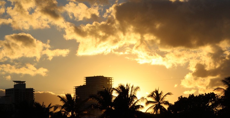 Miami Beach zonsondergang