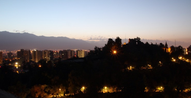 Uitzicht in Santiago vanuit AirBnB appartement