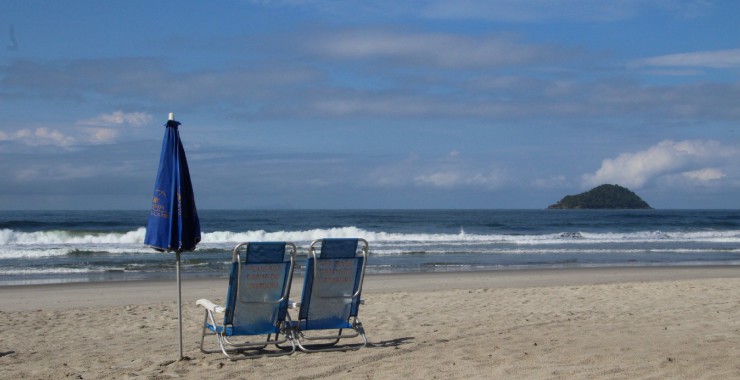 Praia Cambury voor de regen