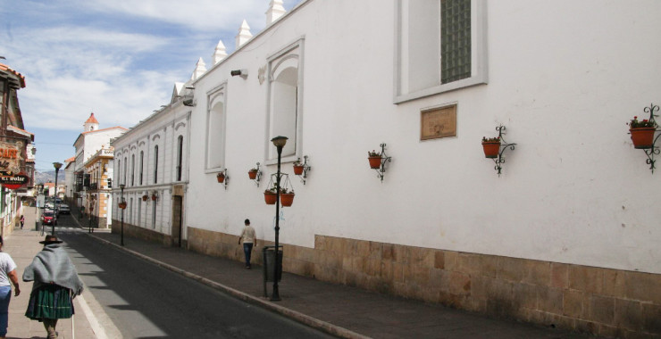 Straatbeeld Sucre Bolivia