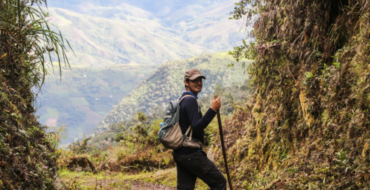 Chris trekking wandelen