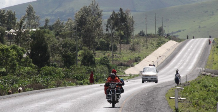 Hoofdweg in Tanzania