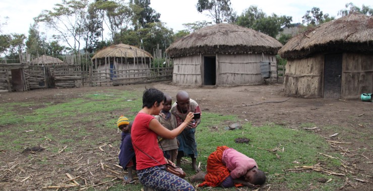 iPhone mee naar Maasai dorpje